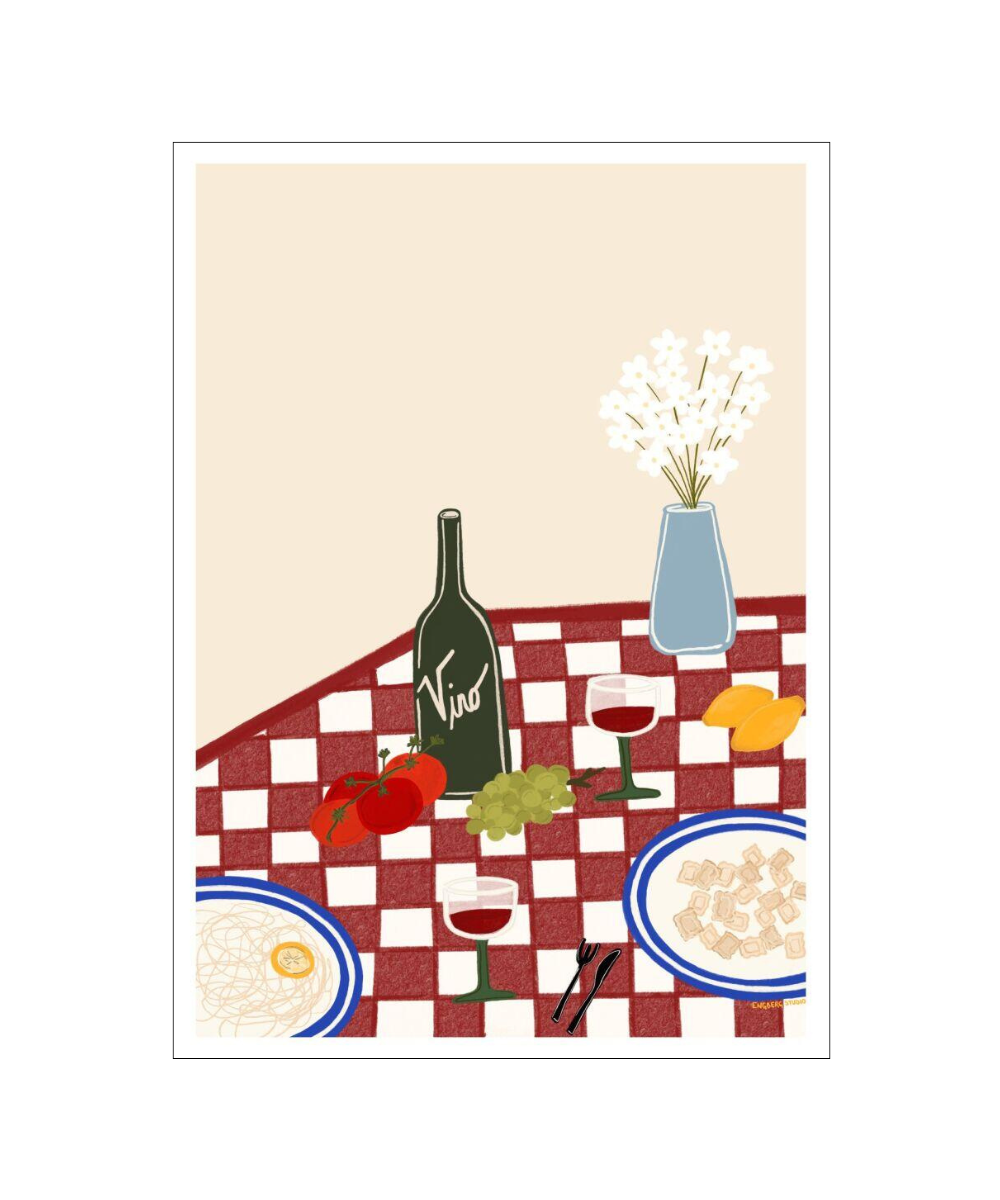 Engberg Studio Italian Dinner plakat - 30x40 cm